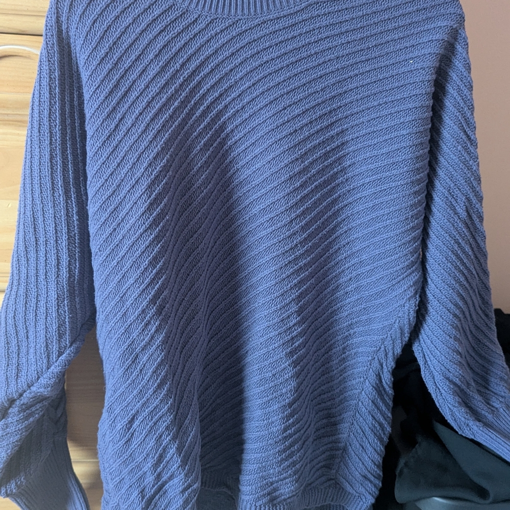 Simply Vera Vera Wang Textured Purple Sweater
